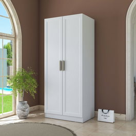 Hanah Home Armario Blanco con Estanterías